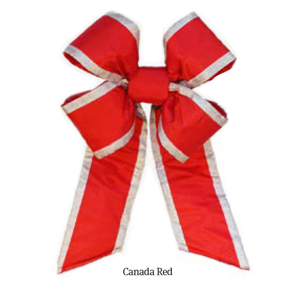 Nylon w/ Silver Trim - Canada Red - 4 Loop Bow