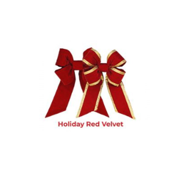 Holiday Red Velvet - 2 Loop Bow