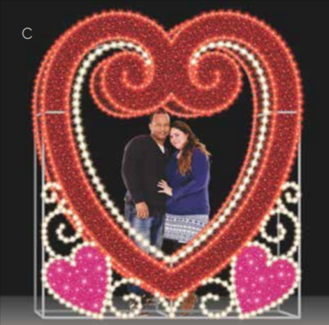 Valentine Photo Frame with Scroll Accents