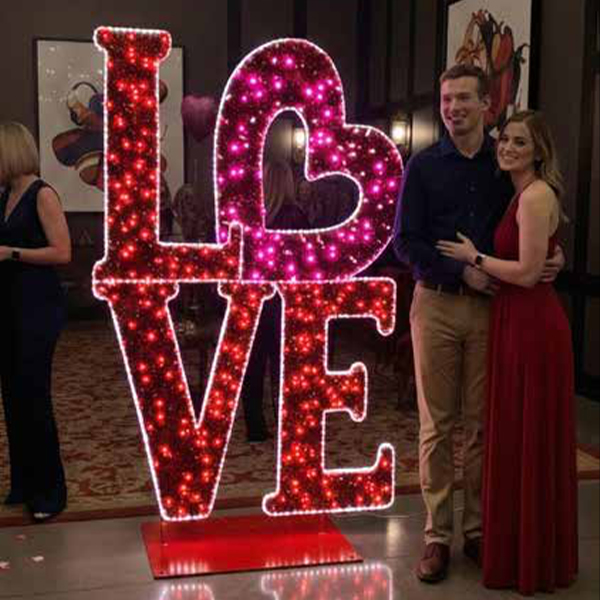 "LOVE" Stacked Letters