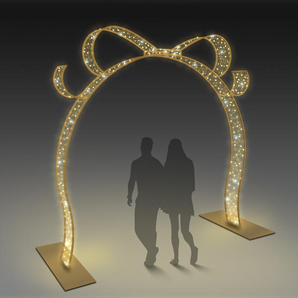10' X 10' X 1' Shimmer Bow Archway