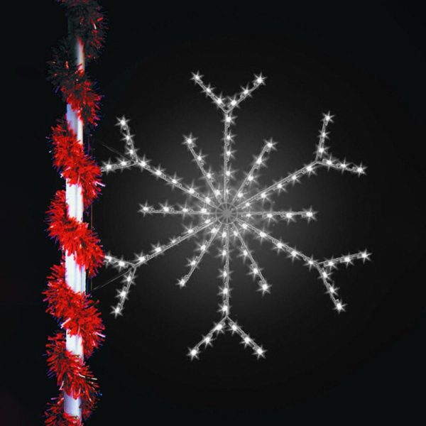 6' Silhouette Pure White Snowflake