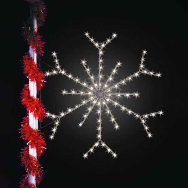 6' Silhouette Warm White Snowflake