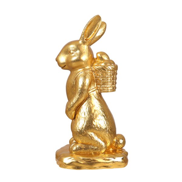 Goldleaf Bunny With Easter Basket