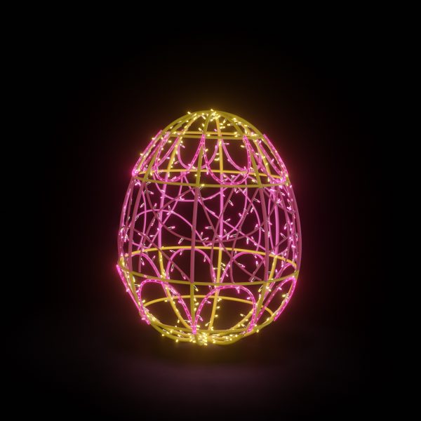 Easter Light Egg 3 - Py - Pink/Yellow - Floor Standing