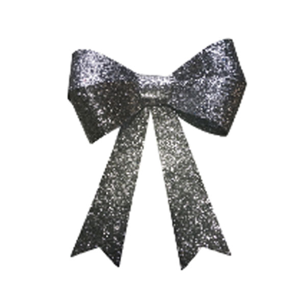 Glitter Bow - Silver