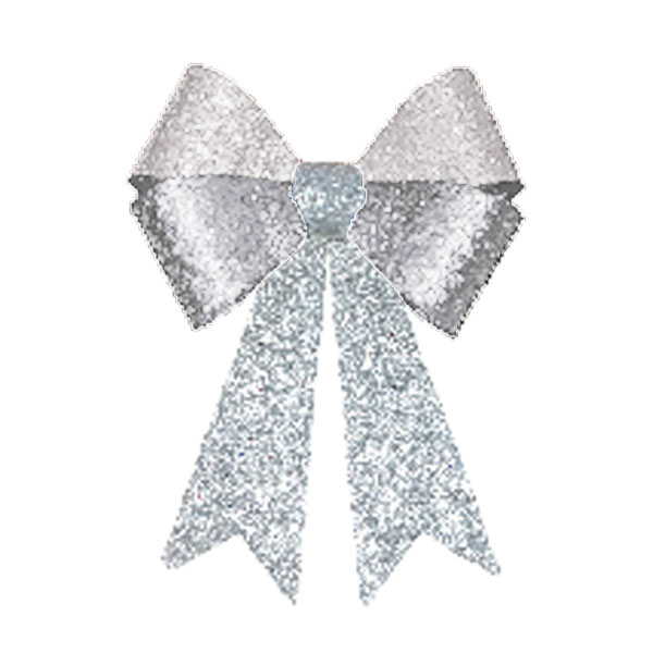 Glitter Bow - White