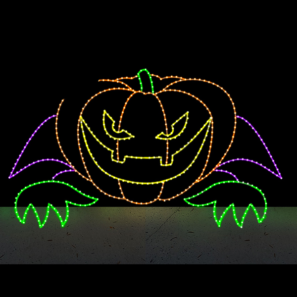 Peeking Jack-O-Lantern (roof top)