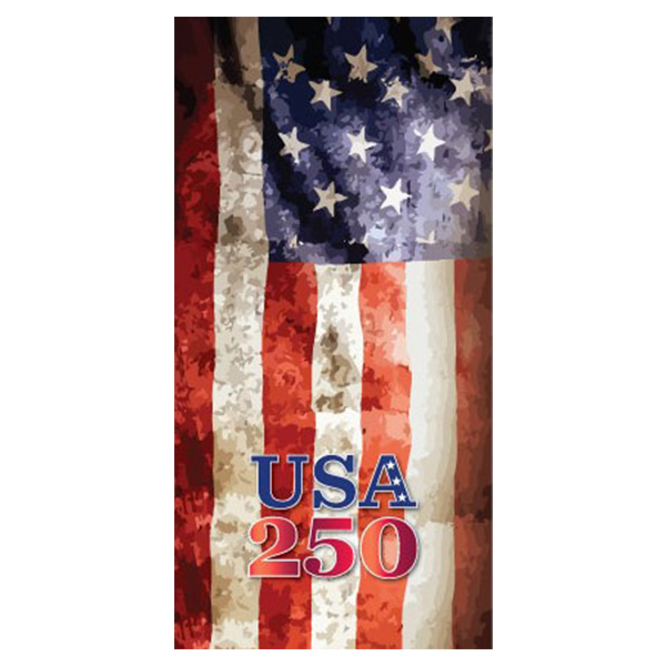 USA 250 Painted Flag