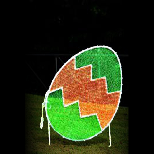 Easter Egg Self Standing Flats - Green and Orange