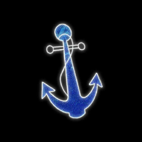Deep Sea Décor - Self Standing Nautical Blue Anchor