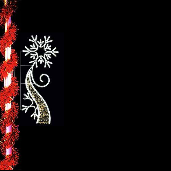 Glacial Swirl Snowflake - Pole Mount