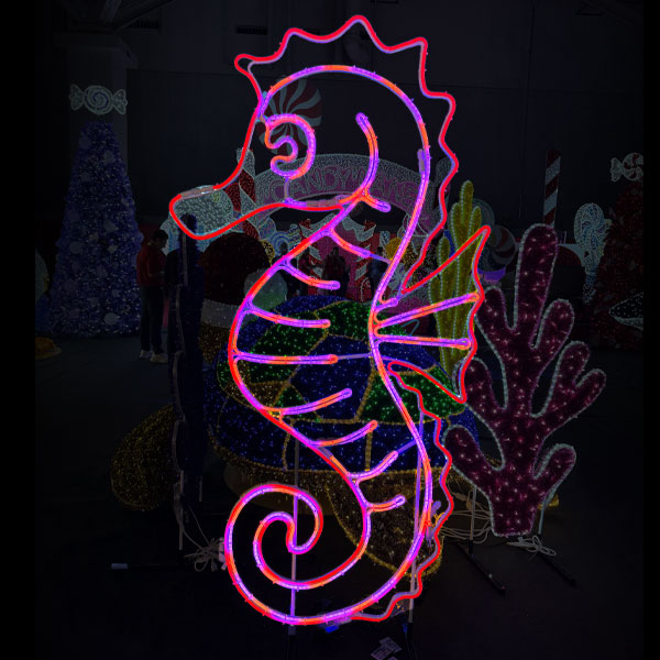 Neon Seahorse