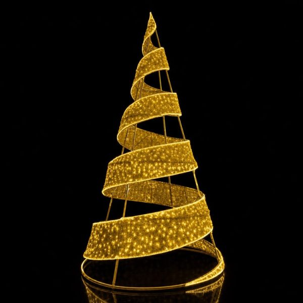 20' 3D Spiral Tree – Gold