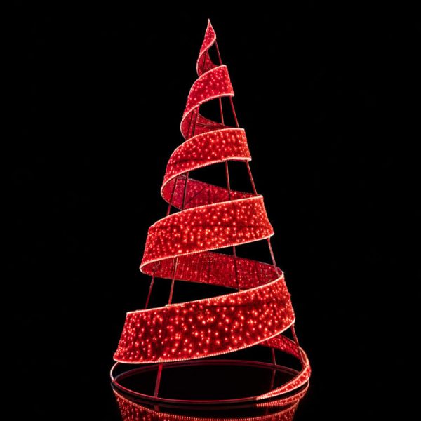 20' 3D Spiral Tree – Red